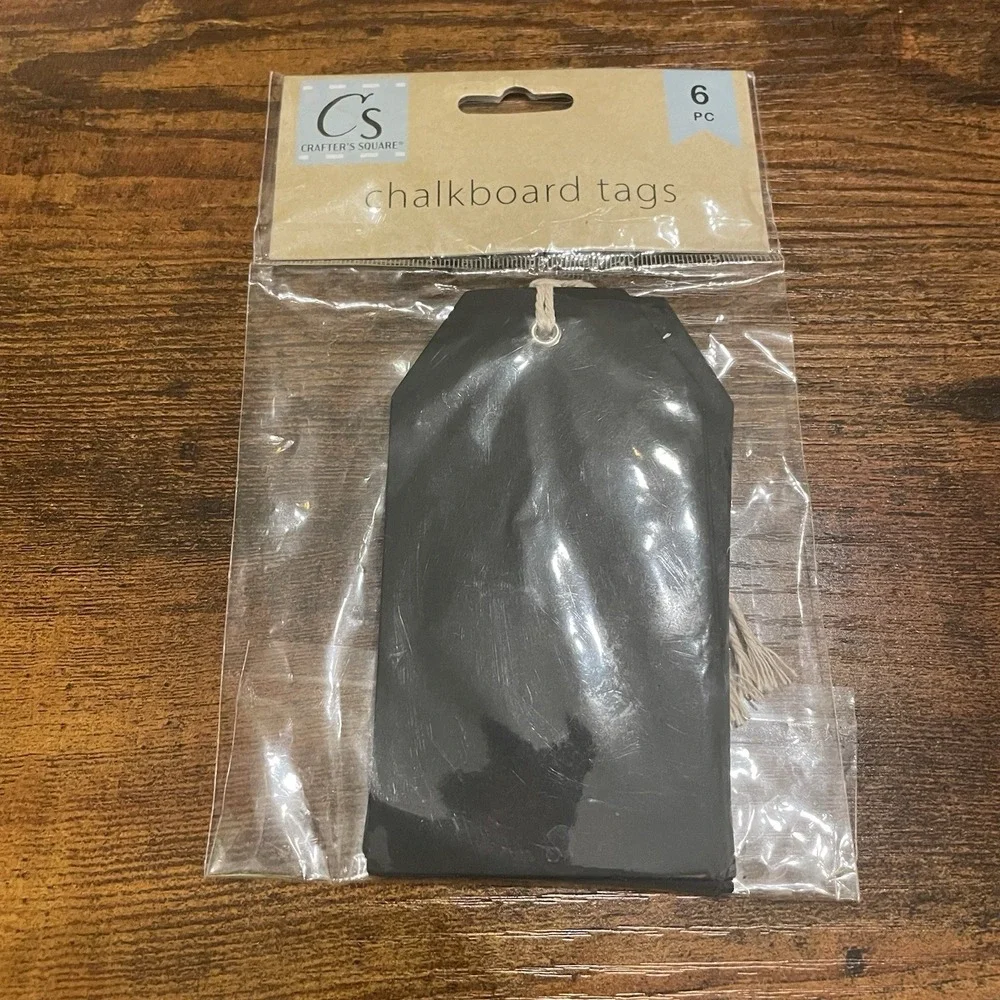 ✅Chalkboard Chalk Board Tags-6 Count- approx. 4-3/8 in x 2 in#️⃣0133